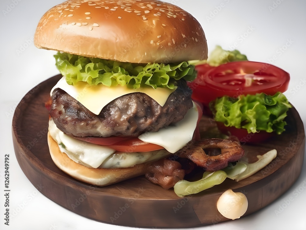 hamburger on a white background hamburger on a white background