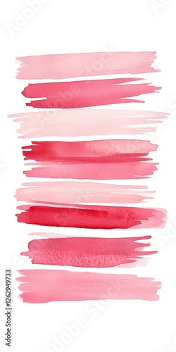 Watercolor Brush Strokes Textured Background Painted smudges lipstick smudge in red and pink