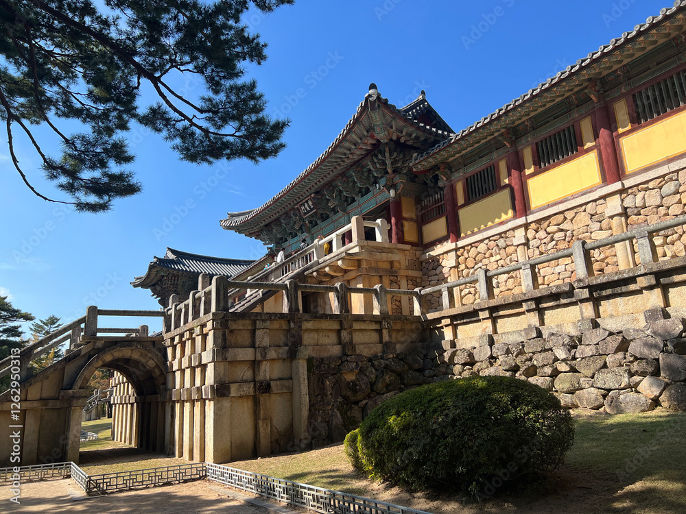 Bulguksa Buddhist temple in Gyeongju, South Korea Bulguksa Buddhist temple in Gyeongju, South Korea