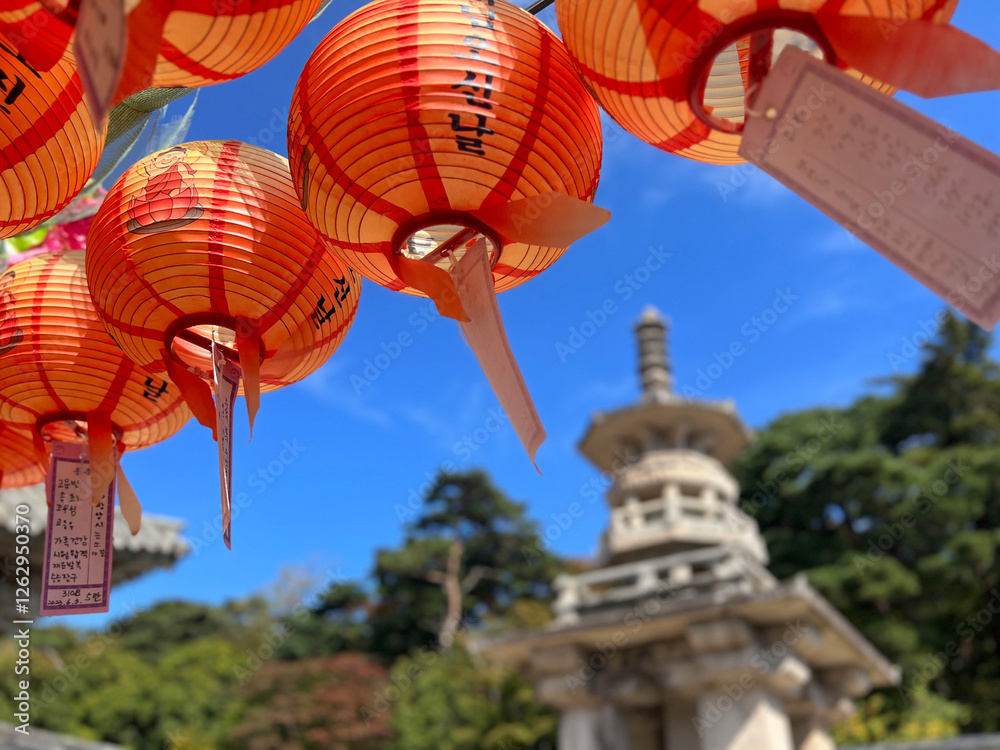 Lanterns at Bulguksa Buddhist temple