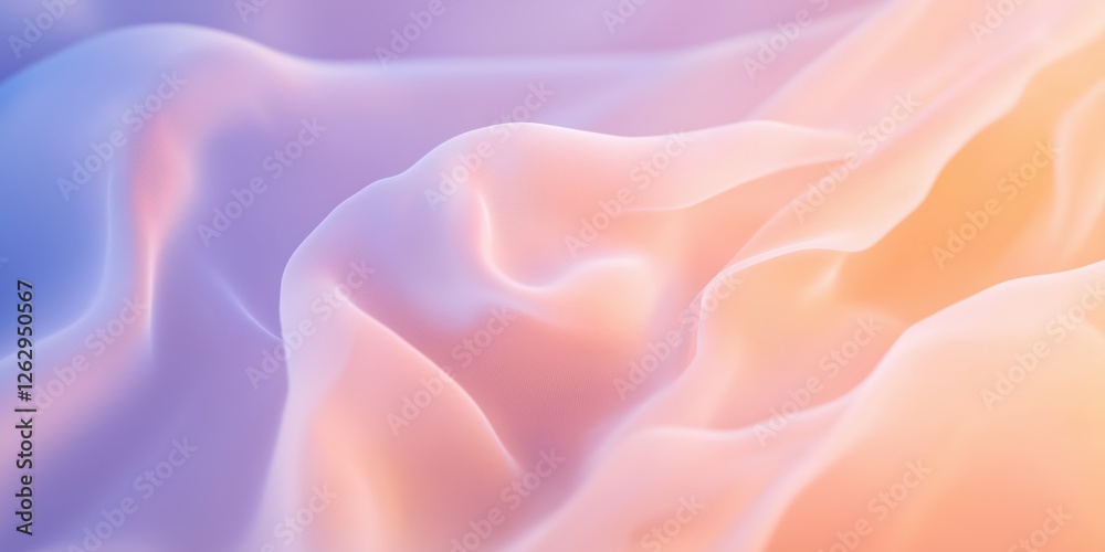Obraz premium Pastel Flowing Fabric Texture Gradient with soft colors and abstract patterns design elements. Colo