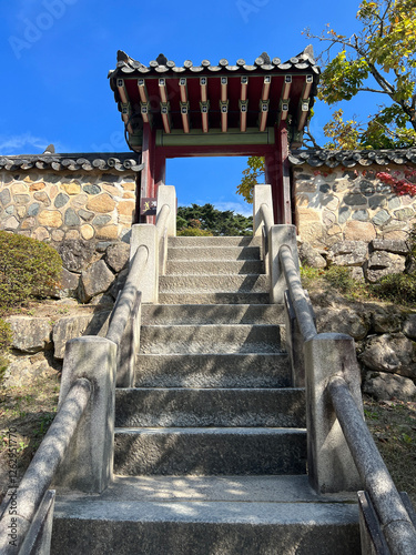 Bulguksa Buddhist temple in Gyeongju, South Korea photo