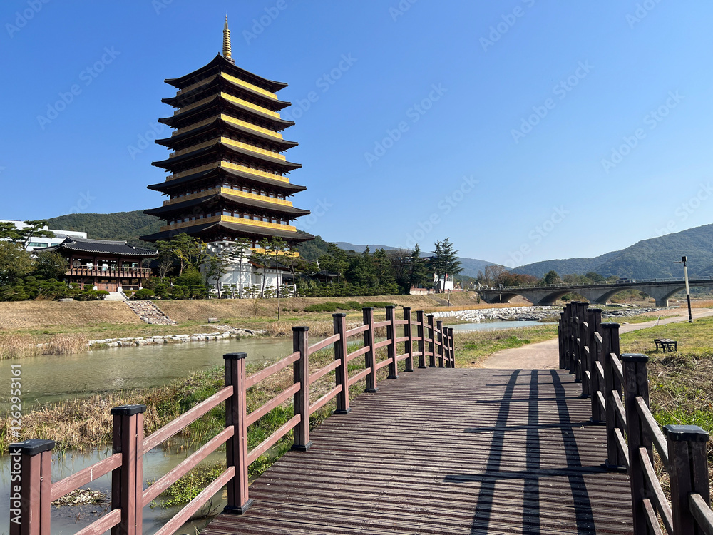 Hwangnyong Temple in the city of Gyeongju