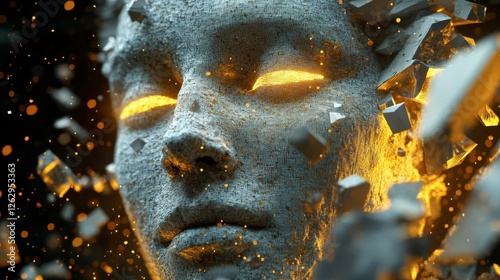 Fragmented Face: A Digital Mosaic of Transformation