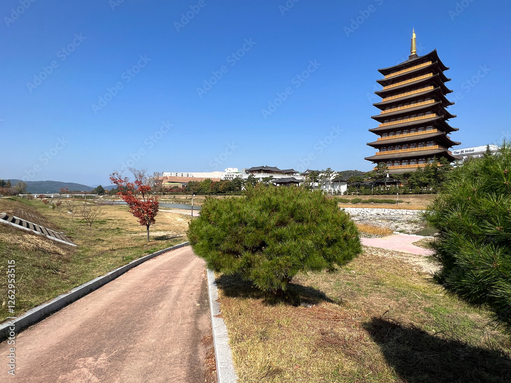 Hwangnyong Temple in the city of Gyeongju