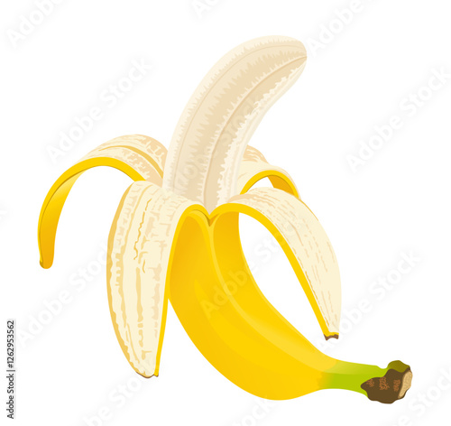 Peeled banana