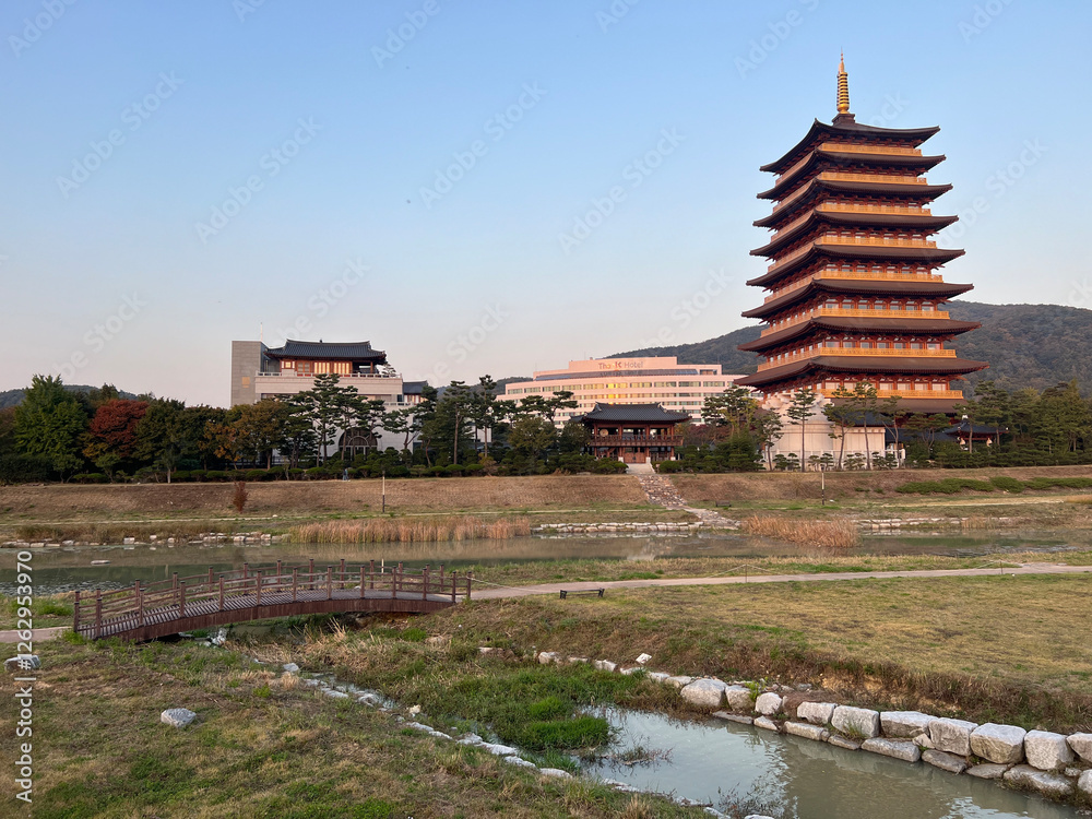 Hwangnyong Temple in the city of Gyeongju