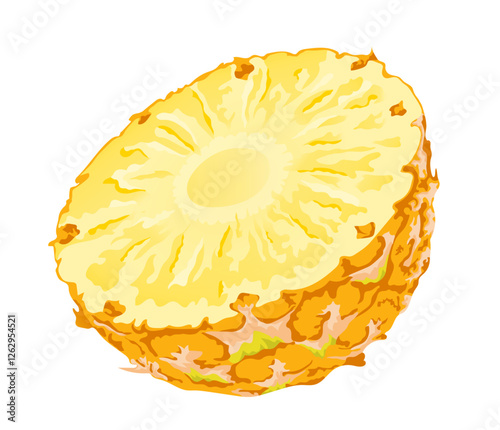 Halved pineapple