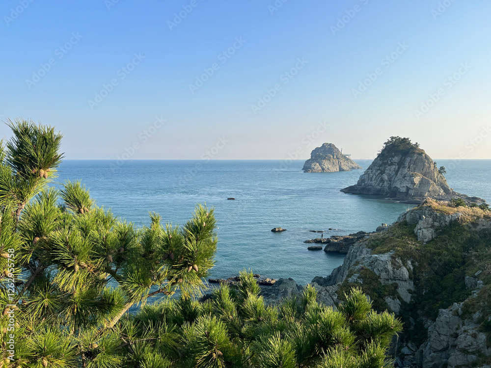 Scenery around Oryukdo Skywalk in Busan