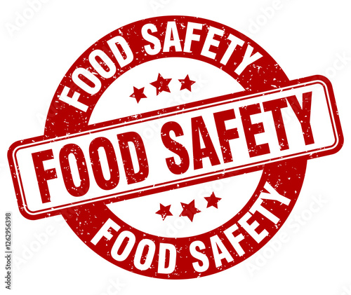food safety stamp. food safety label. round grunge sign