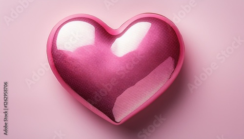 Wallpaper Mural pink heart on a white background Torontodigital.ca