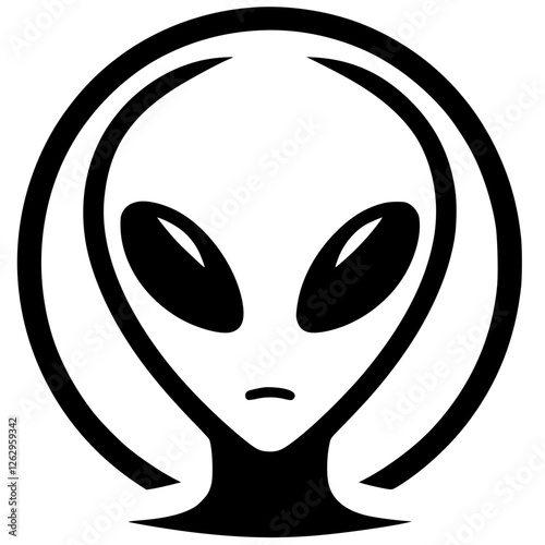 Alien logo silhouette