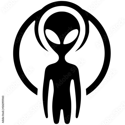 Alien logo silhouette