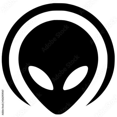 Alien logo silhouette