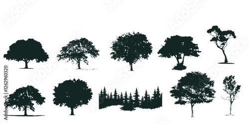 Tree Silhouette Set