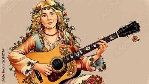 Blond hair hippie