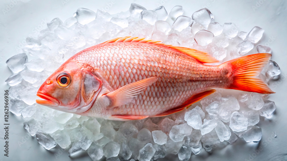 Fototapeta premium goldfish on a blue background