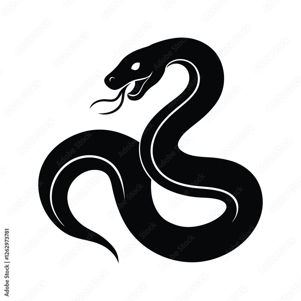 black snake vector illustration black snake vector illustration