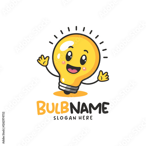 Character Bulb logo design concept vector. Creative Bulb Logo Design Template.