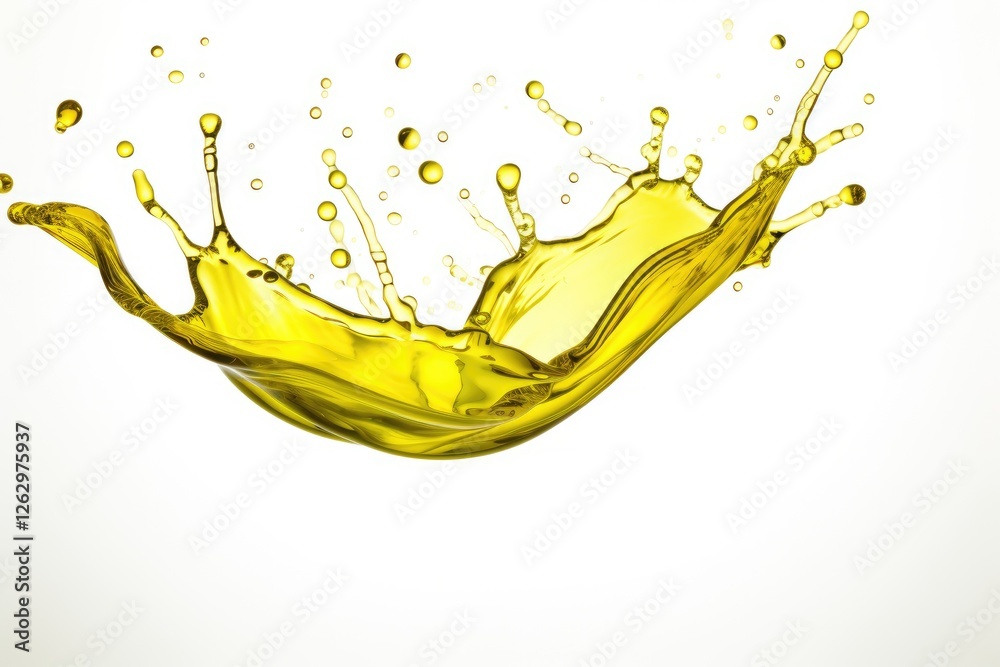 Splashing olive oil on white background Splashing olive oil on white background