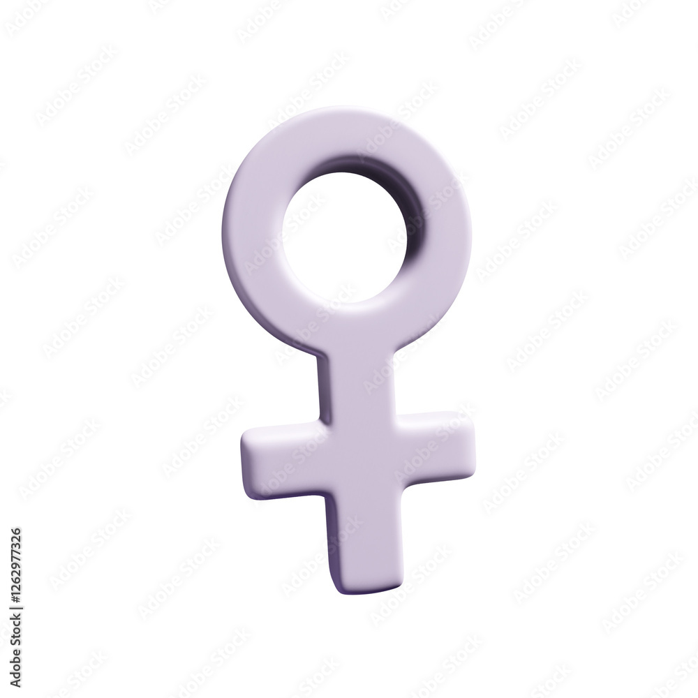 3D Female Symbol Icon in delicate lilac colors. Concept for International Women's Day as a separate element for social networks, web sites, greeting cards or more. 3D Female Symbol Icon in delicate lilac colors. Concept for International Women's Day as a separate element for social networks, web sites, greeting cards or more.