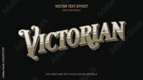 Victorian style vintage editable text effect