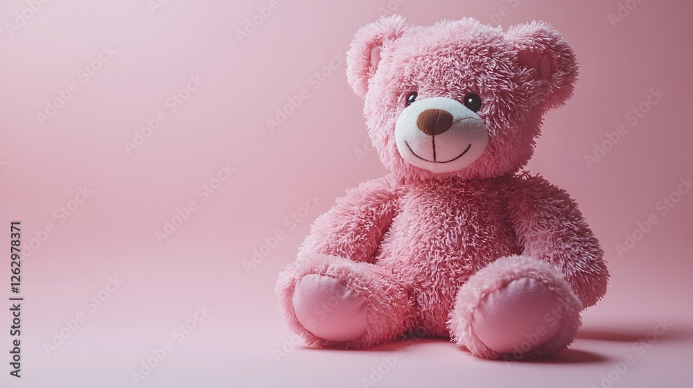 A modern and minimalist pastel bear plush toy with soft gentle textures on a simple and elegant background perfect for branding product photography and various creative projects A modern and minimalist pastel bear plush toy with soft gentle textures on a simple and elegant background perfect for branding product photography and various creative projects