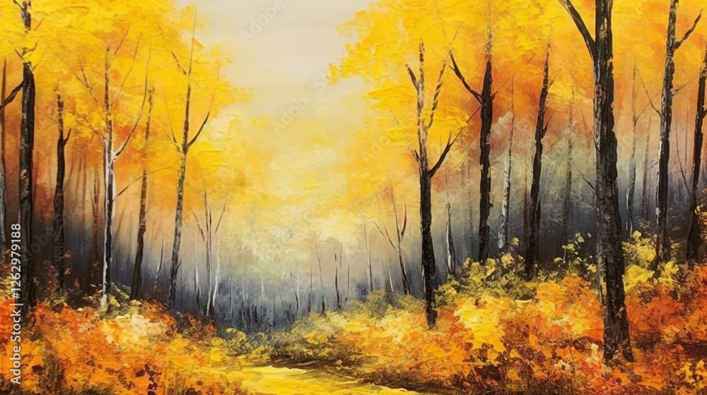 Fototapeta premium the peace of a prosperous autumn
