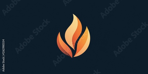 Abstract flame-inspired logo with warm gradient colors.