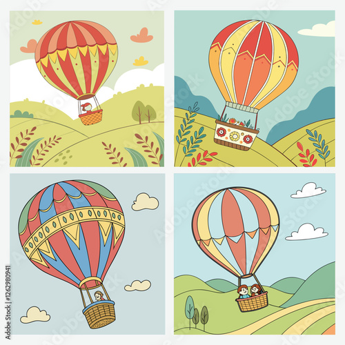 Hot air balloon in sky