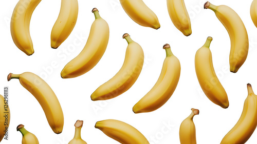 banana pattern isolated on transparent background