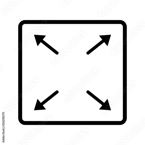 Large capacity line icon, full screen line icon vector, maximize icon, enlarge icon vector in trendy flat style illustration isolated on white background.