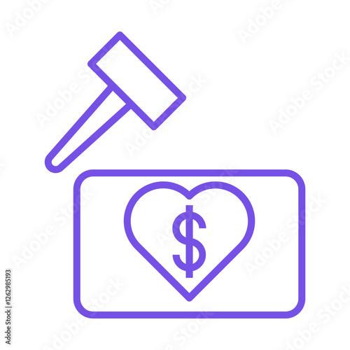 Charity Auction Icon Design