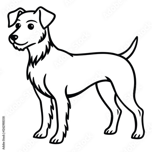 The swift fabled dog icon on black and white background vector image logo art silhouette tattoo design illustration