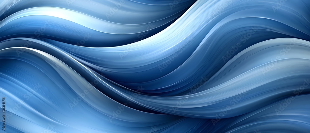 Fototapeta premium Abstract Blue Swirling Waves Elegant Design Background art hue card 