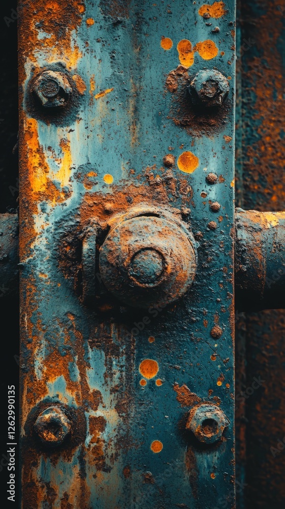 Fototapeta premium Rusty Metal Surface with Textures and Corrosion Patterns