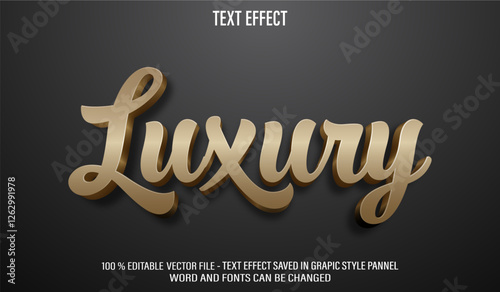 Luxury Gold 3d editable text effect style