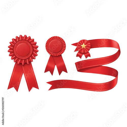 red ribbon rosette