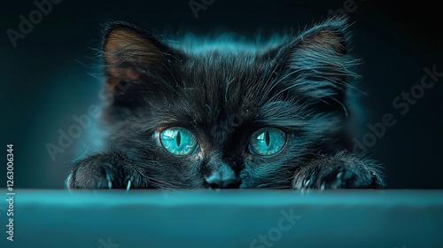 Obraz w ramie Elektra the Cat, a black feline with electric powers, embarks on a thrilling quest to thwart a rogue AI intent on global domination.