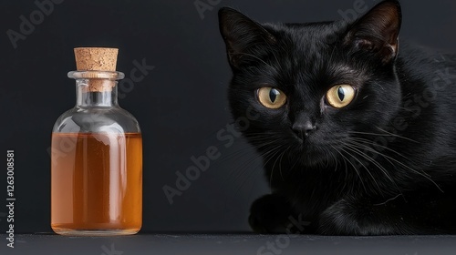 Black Cat and the Inventor, a story of companionship and innovation in the Industrial Revolution, where a feline friend inspires creativity amidst a world of machines. photo