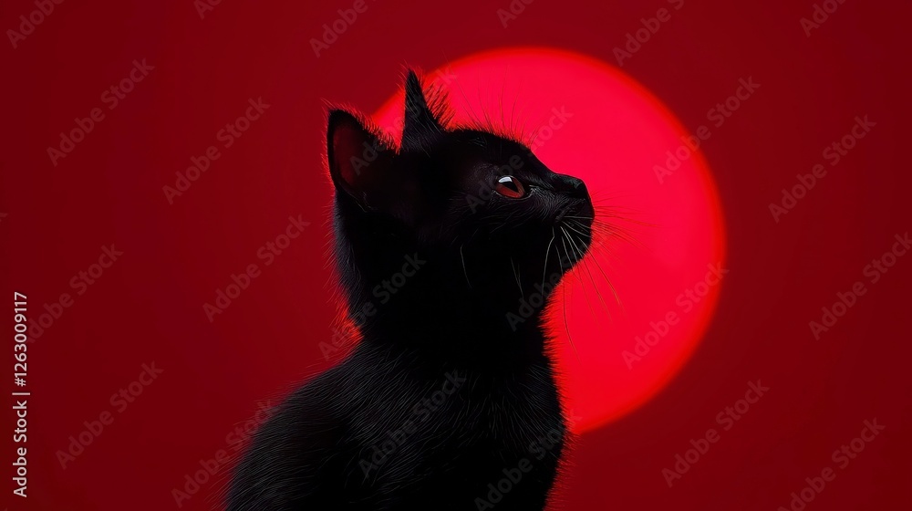 Mystical Black Cat of the Blood Moon, a feline guardian destined to reveal ancient secrets, guiding the curious into a realm of magic and hidden wonders. Mystical Black Cat of the Blood Moon, a feline guardian destined to reveal ancient secrets, guiding the curious into a realm of magic and hidden wonders.