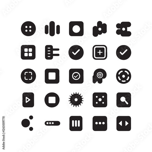media player icons, Vector line icon set appropriate for web and print application