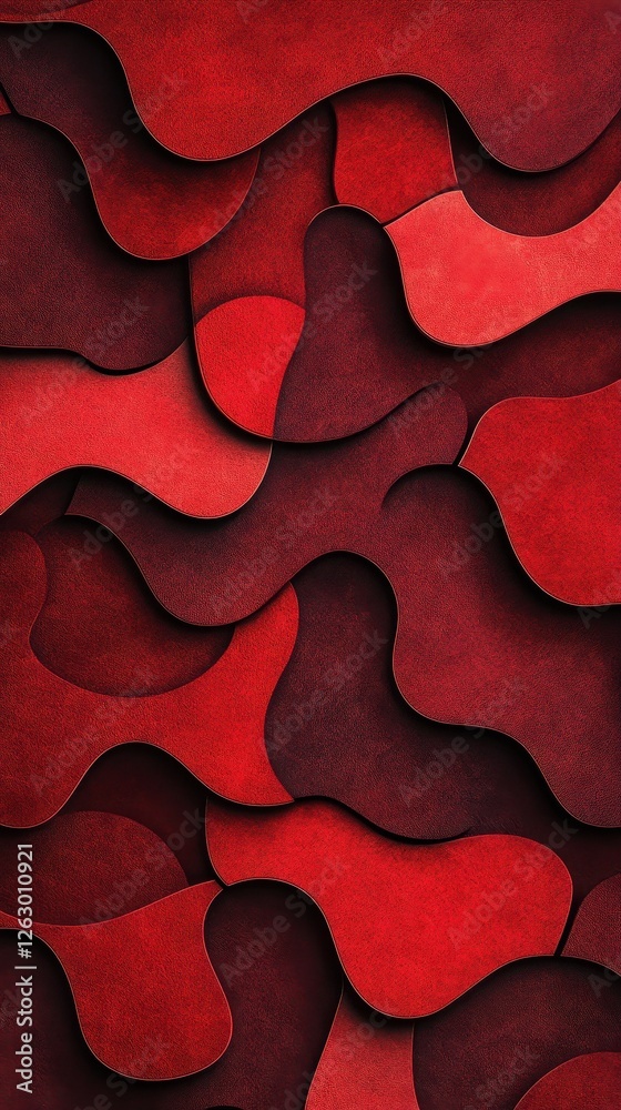 Abstract design showing layered curved shapes in shades of red Abstract design showing layered curved shapes in shades of red