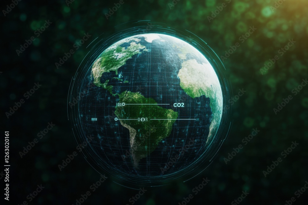 Obraz premium Data analysis and marketing technology insights global impact overview