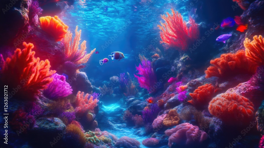 Pristine coral reefs thriving in ocean depths Pristine coral reefs thriving in ocean depths