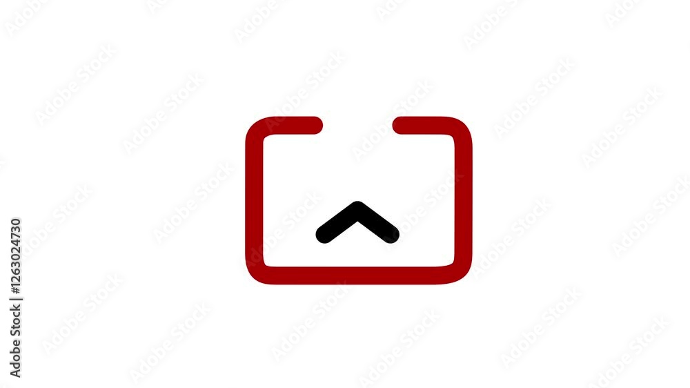 Document file upload or transfer process with black arrow icon animation. Simple upload symbol on white background Document file upload or transfer process with black arrow icon animation. Simple upload symbol on white background
