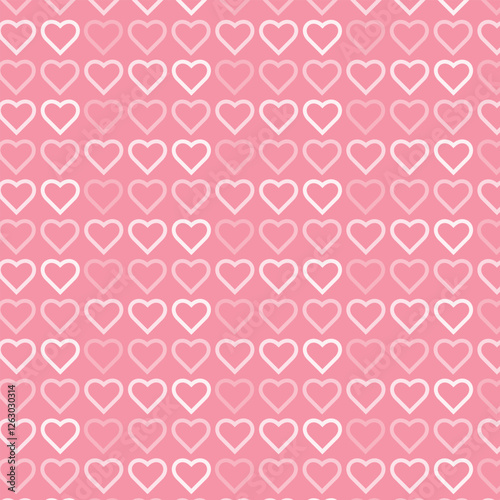 Seamless pink heart pattern background, perfect for Valentine's Day, wedding designs, romantic themes, and decorative projects.