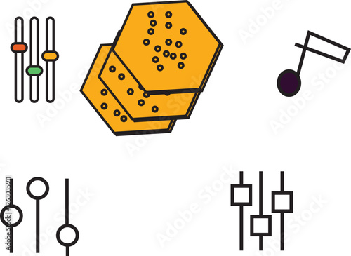 vector illustration of a musical instruments