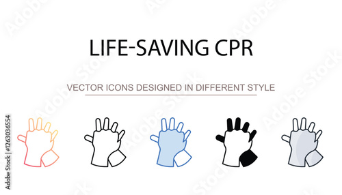 Life-saving Cpr icon design with white background stock illustration