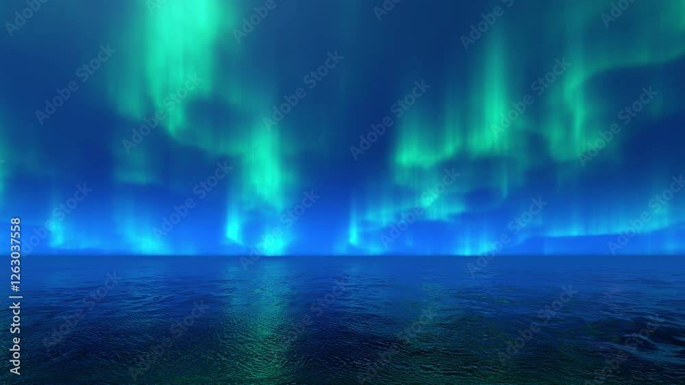 The Northern Lights in a starry sky on a seamless loop.
The Northern Lights in a starry sky on a seamless loop.